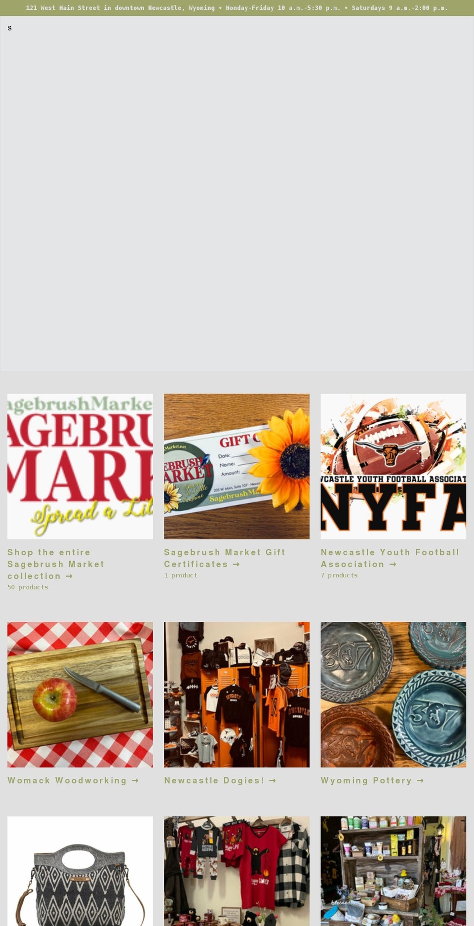 sagebrushmarket.net shopify website screenshot