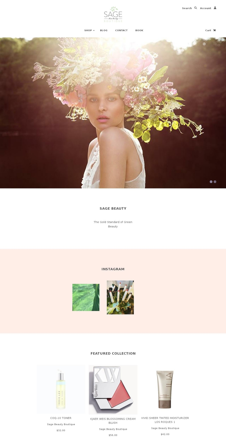 sagecleanbeauty.com shopify website screenshot