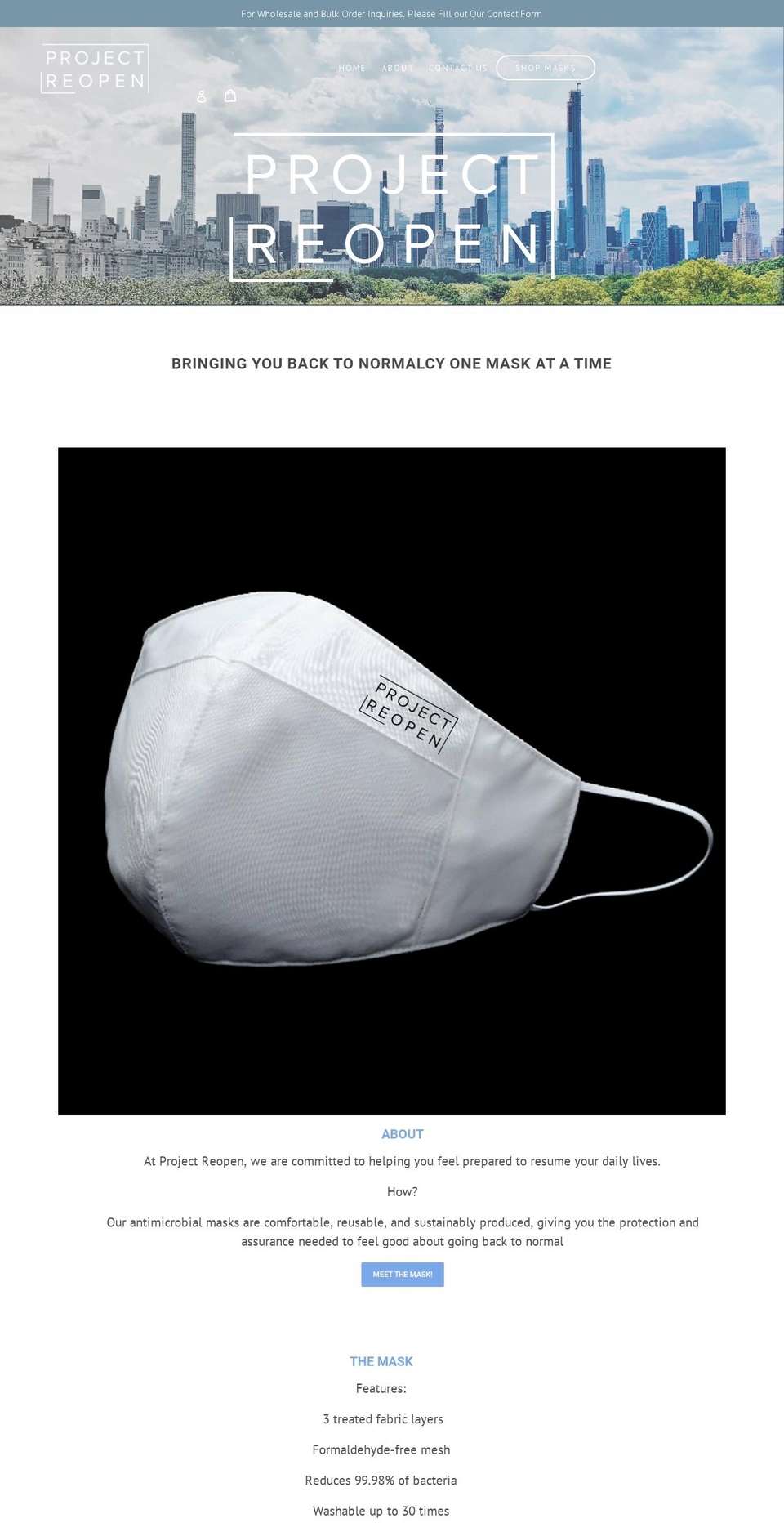 Project Reopen - LG- Shopify theme site example sagecoats.com