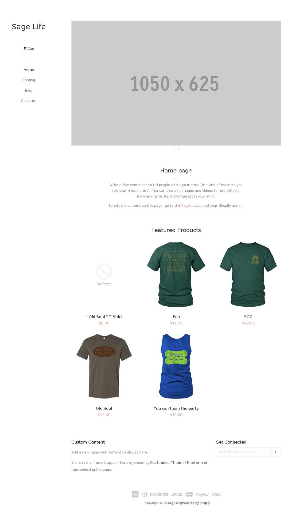 sagelife.org shopify website screenshot