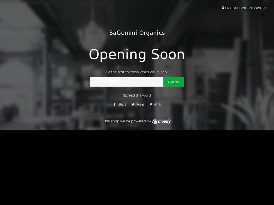 sageminiorganics.com shopify website screenshot