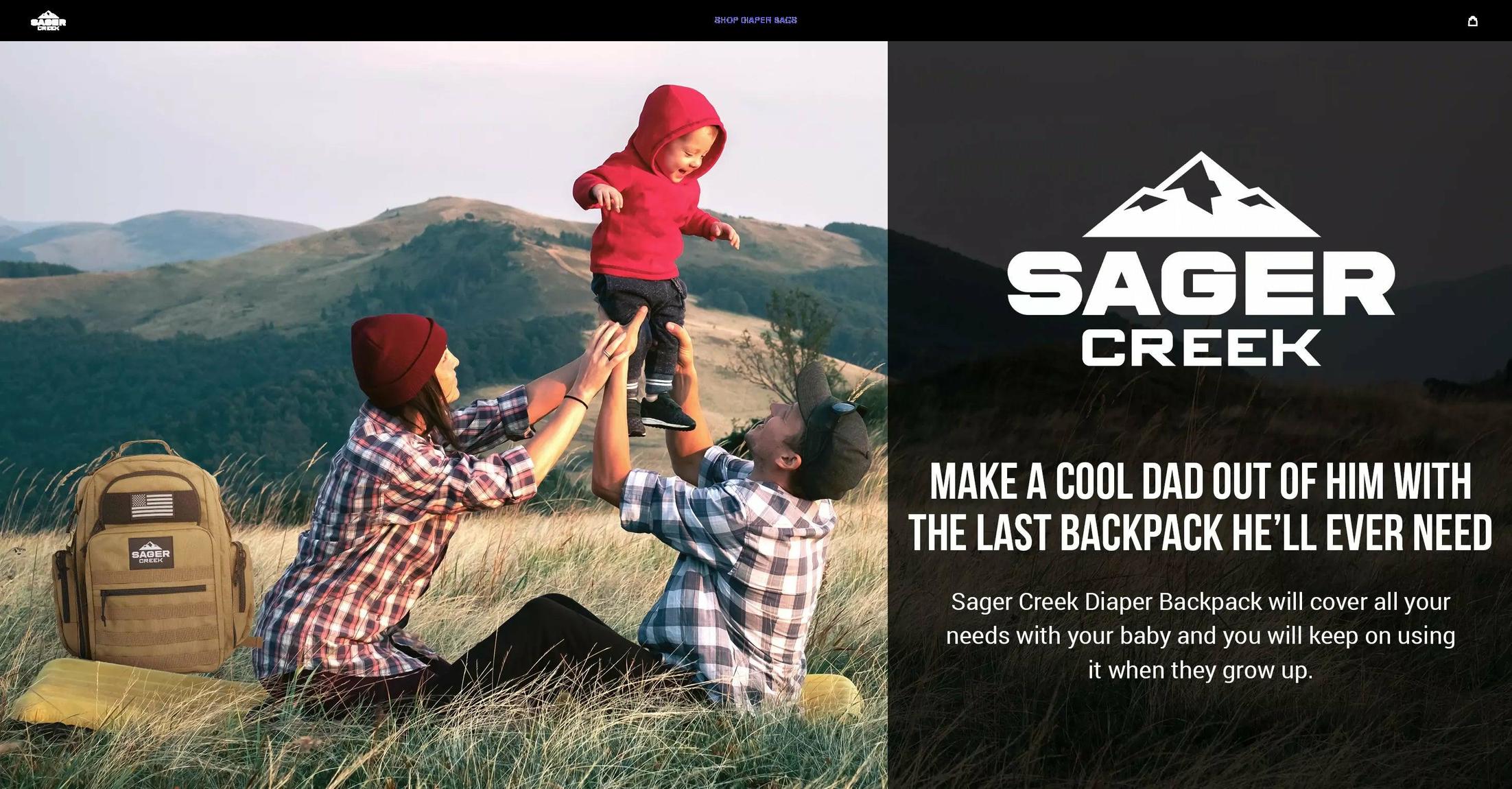 sager-creek.com shopify website screenshot