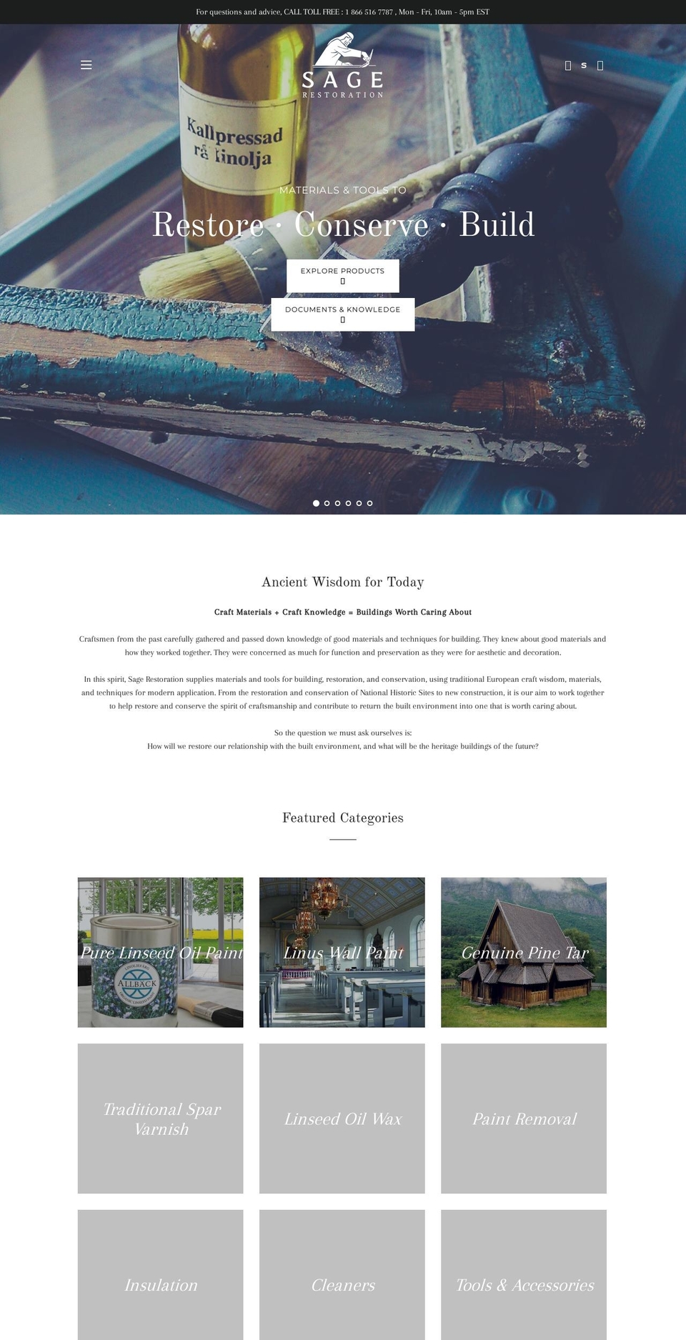 sagerestoration.com shopify website screenshot