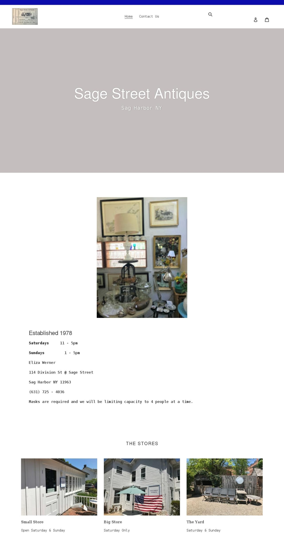 sagestantiques.com shopify website screenshot