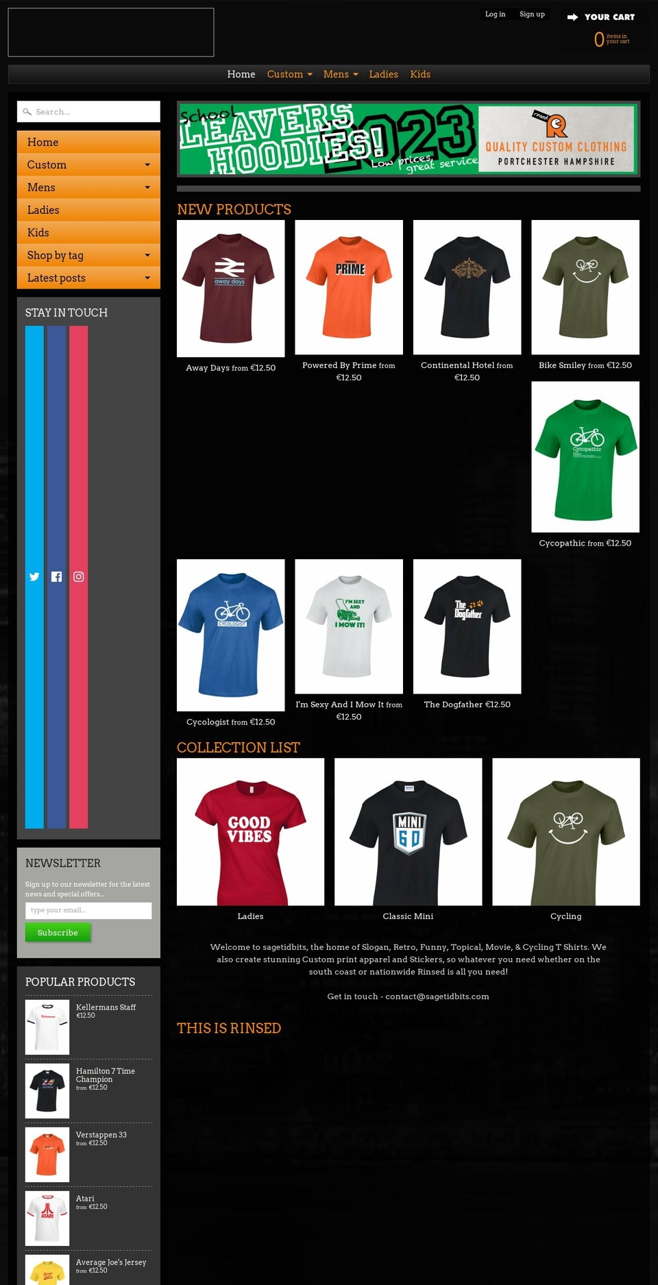 sagetidbits.com shopify website screenshot