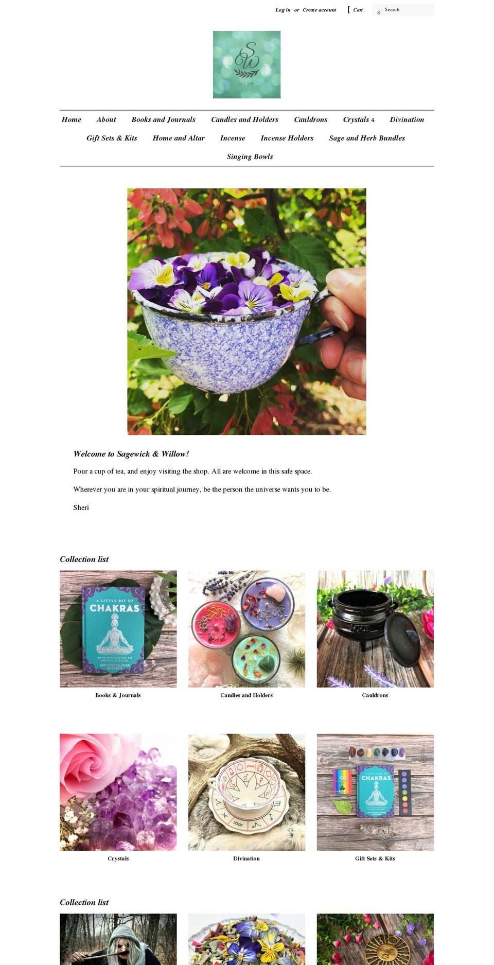 sagewickwillow.com shopify website screenshot