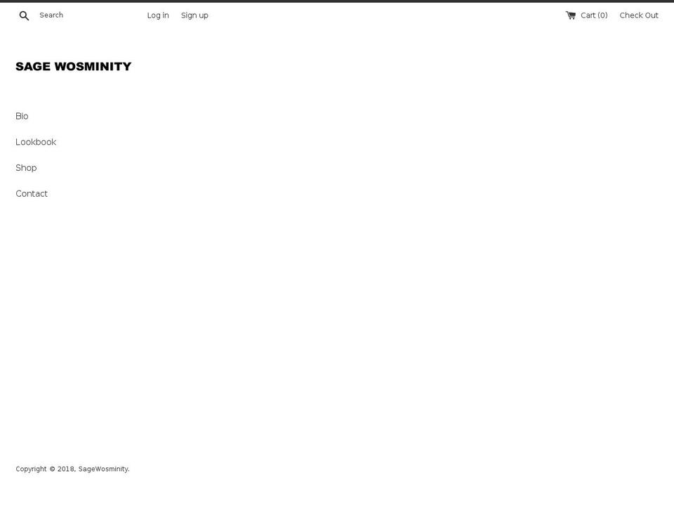 sagewosminity.com shopify website screenshot