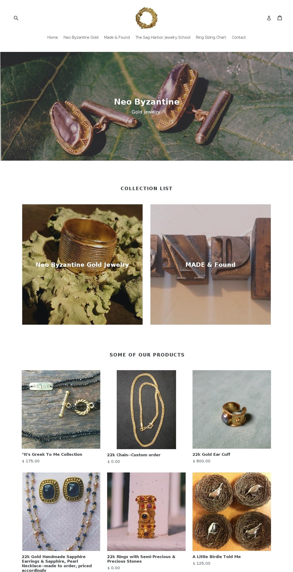 sagharborjewelryschool.com — Shopify storefront screenshot
