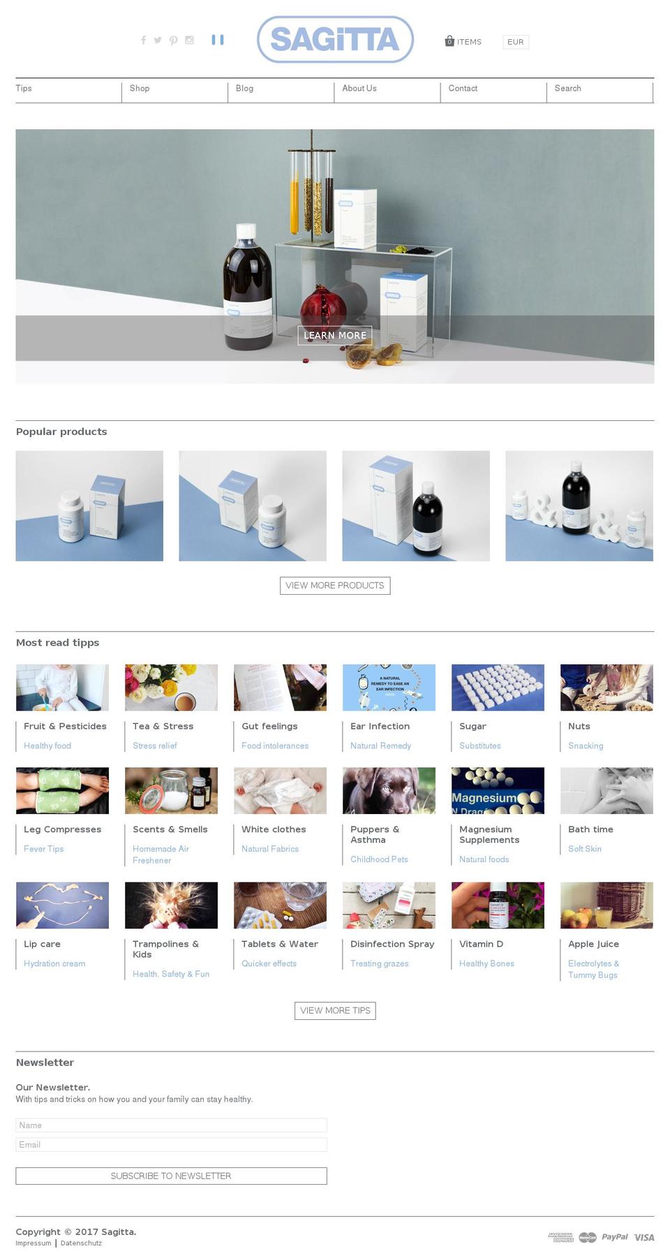 sagittamed.info shopify website screenshot