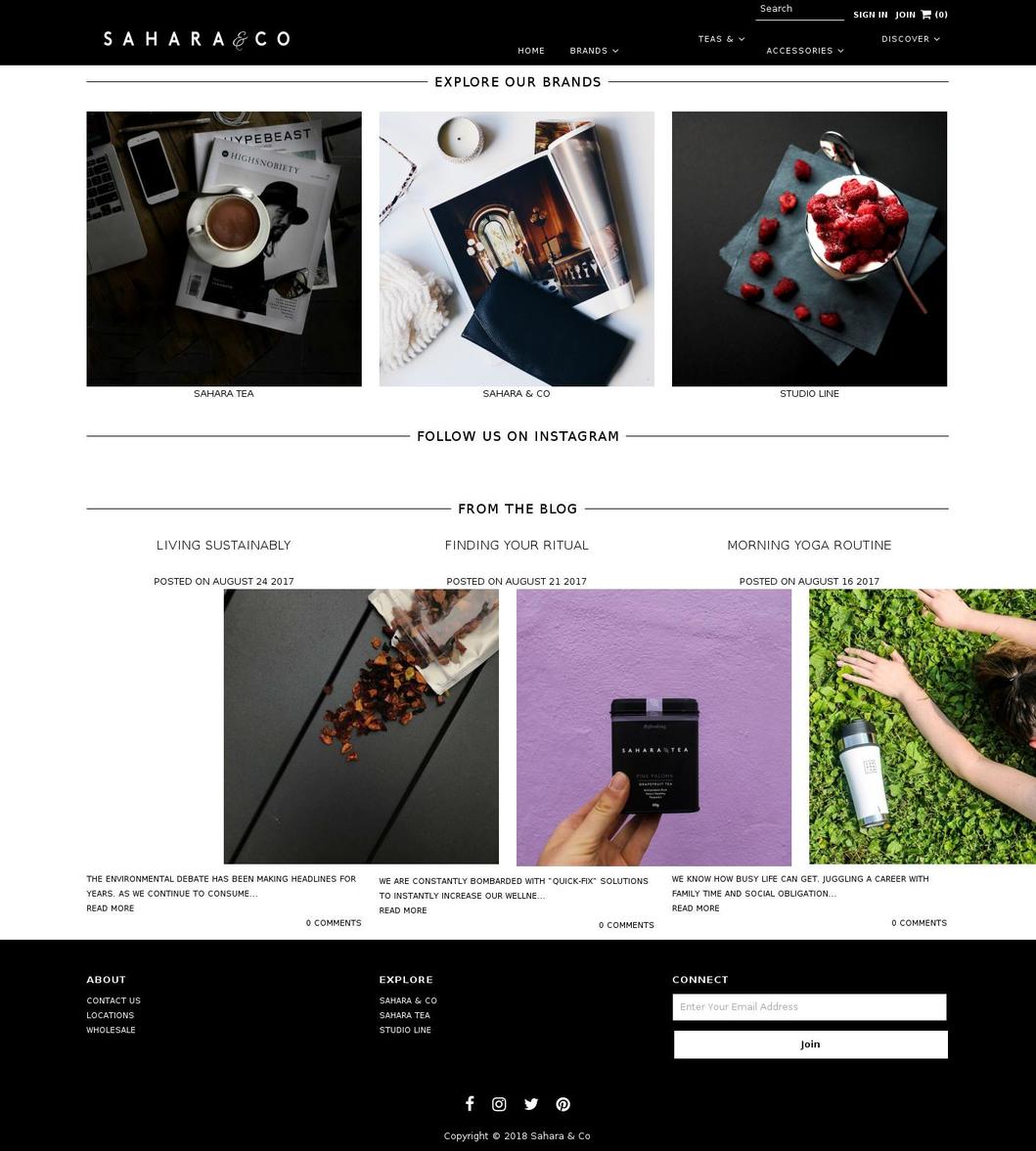 EDIT Shopify theme site example saharandco.com