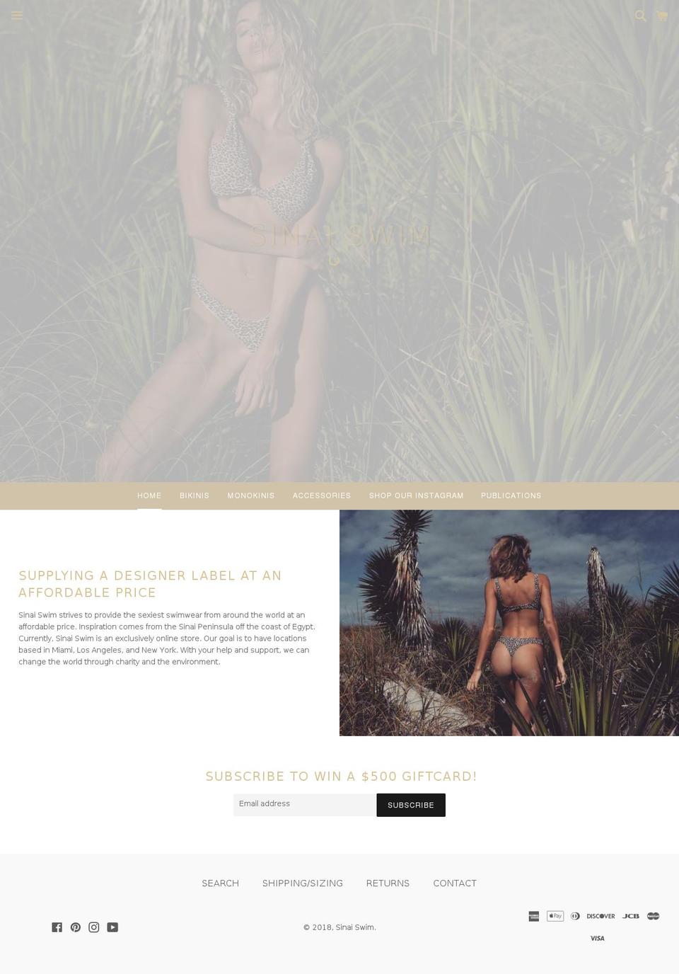 saharaswim.com — Shopify storefront screenshot