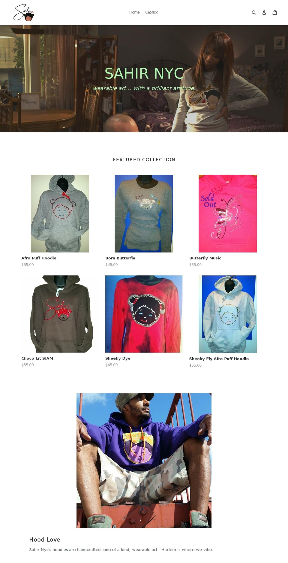 sahirnyc.com — Shopify storefront screenshot