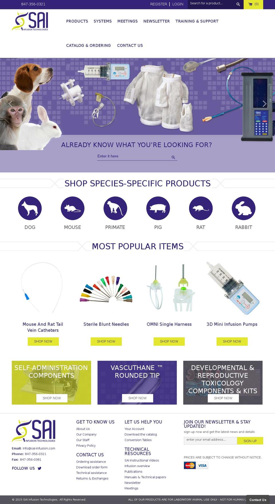 sai-infusion.com shopify website screenshot