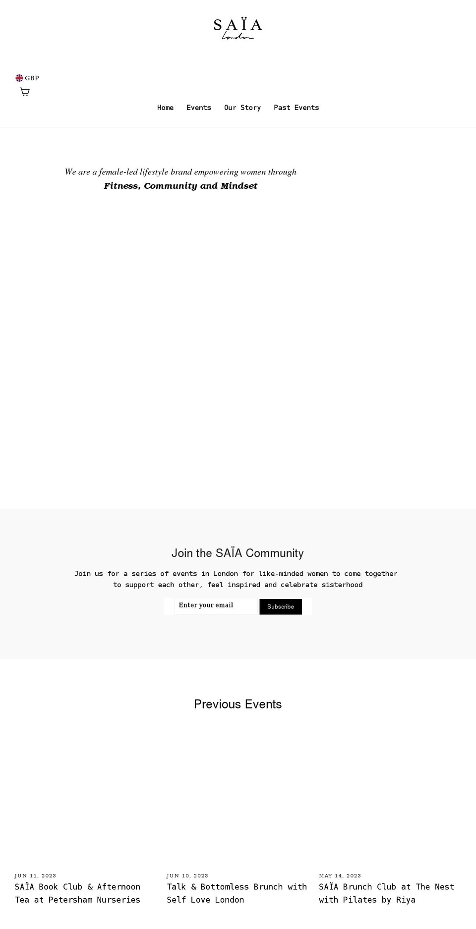 saialondon.com shopify website screenshot