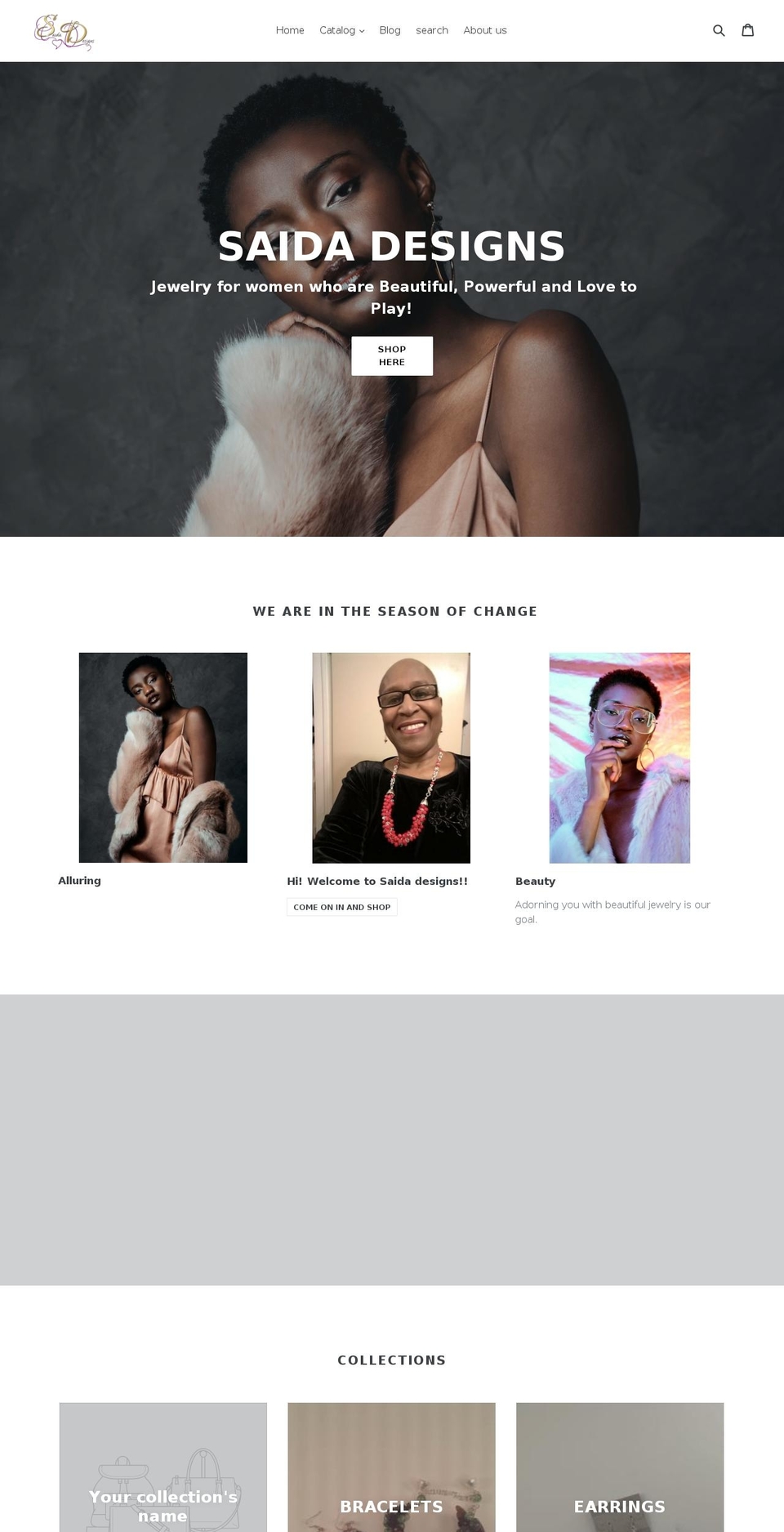 saidadesigns.com — Shopify storefront screenshot