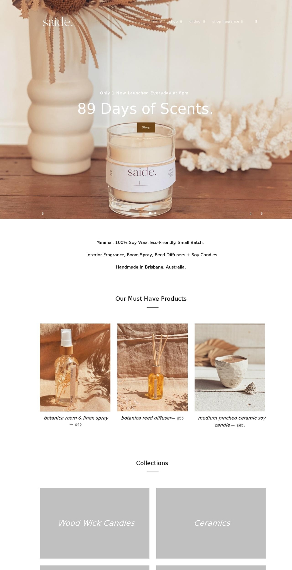 saide.com.au shopify website screenshot