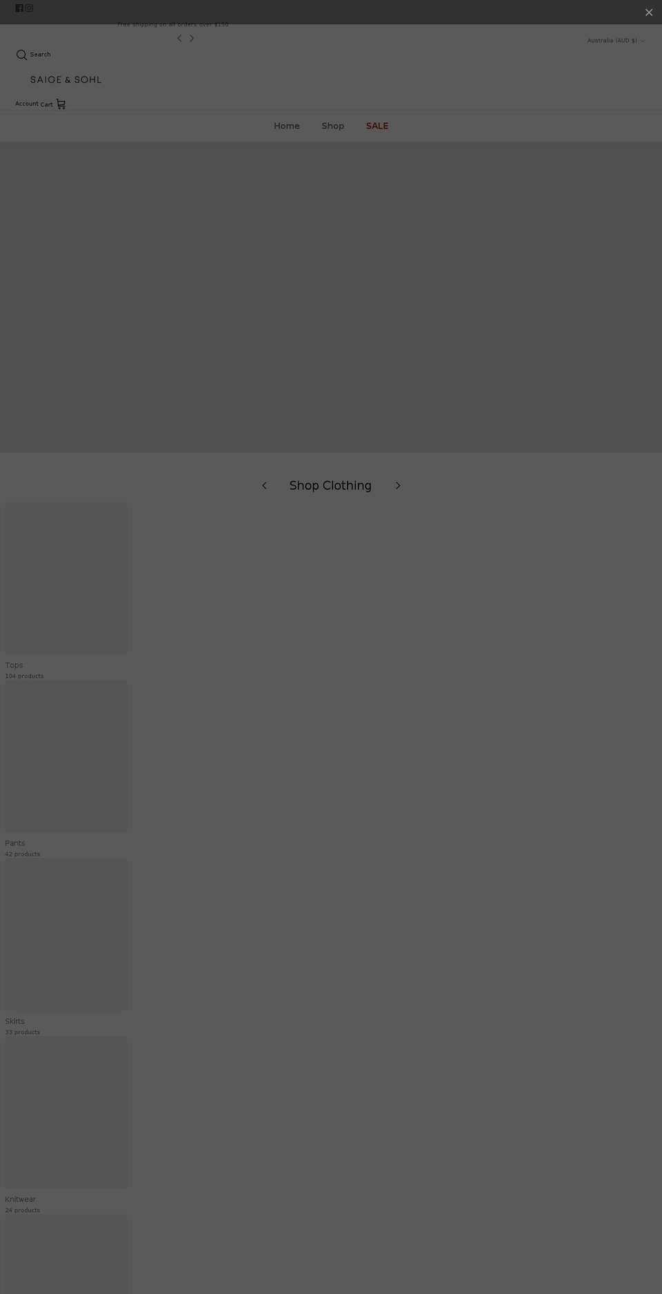saigeandsohl.com.au shopify website screenshot