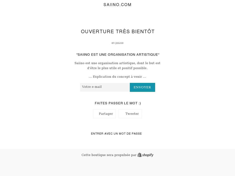 saiino.com shopify website screenshot