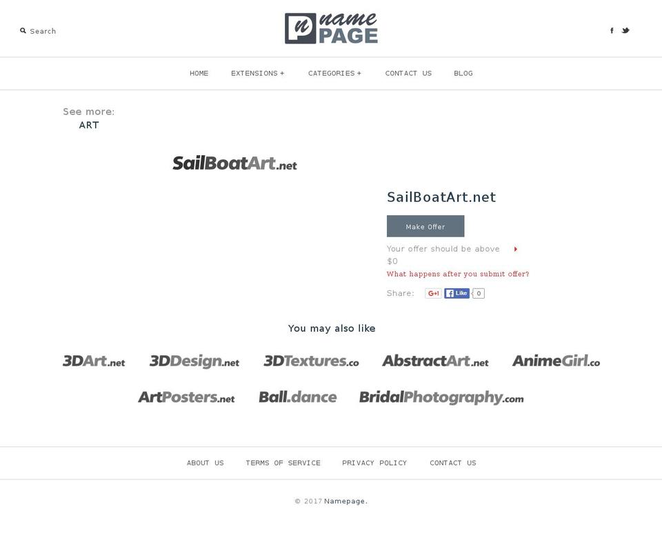 sailboatart.net shopify website screenshot