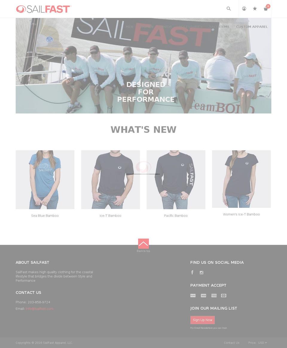 index2 Shopify theme site example sailfastapparel.com