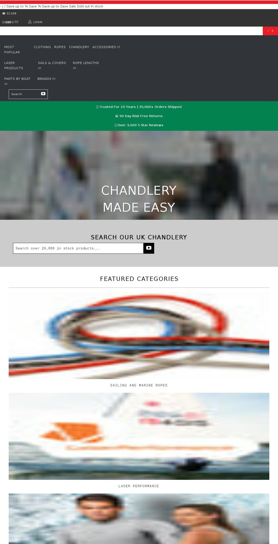 Megantic - V Shopify theme site example sailingchandlery.com
