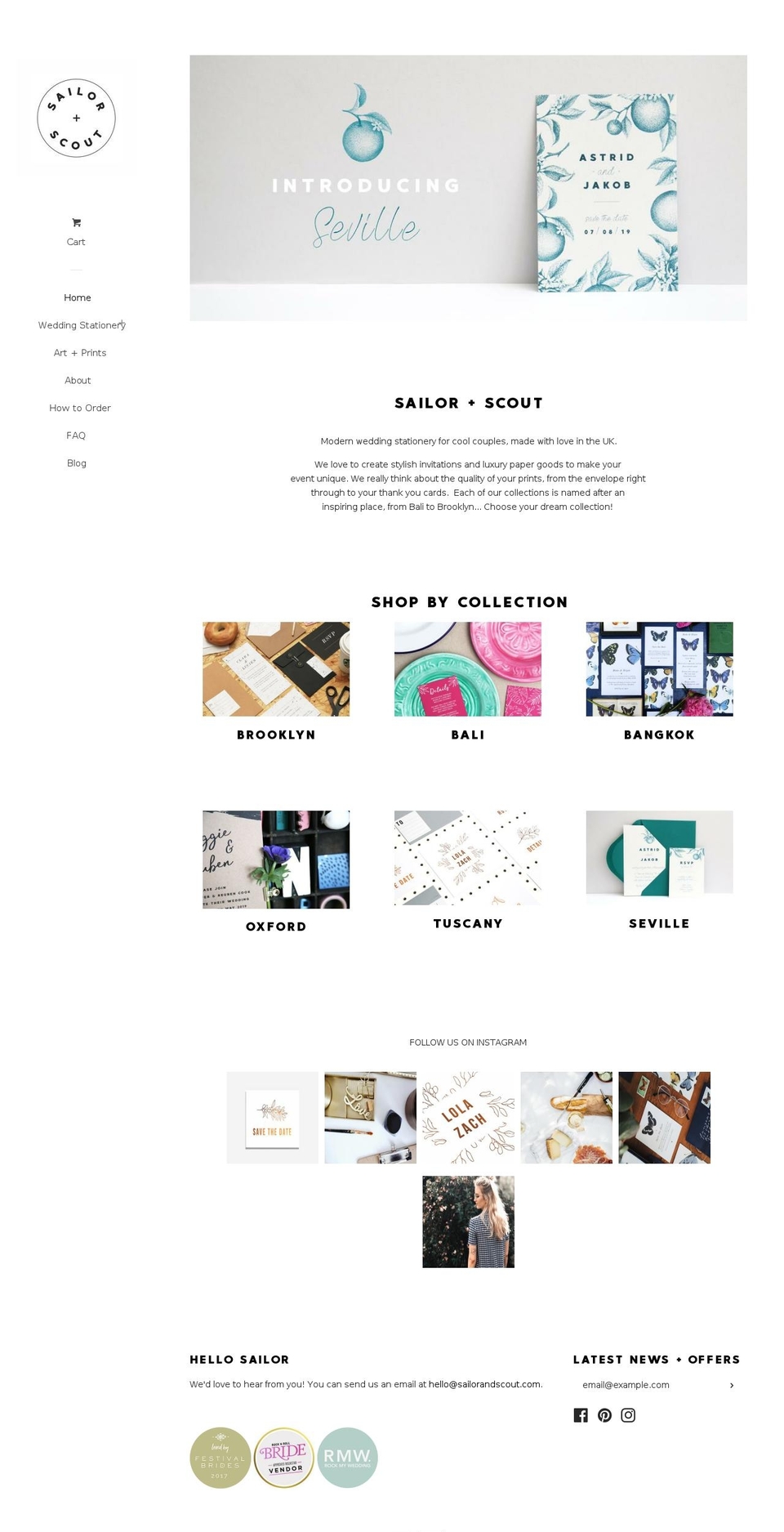sailorandscout.com shopify website screenshot