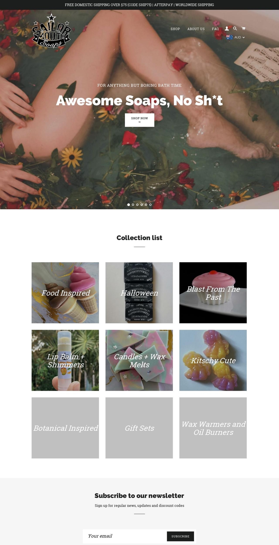 sailormouthsoaps.com.au shopify website screenshot