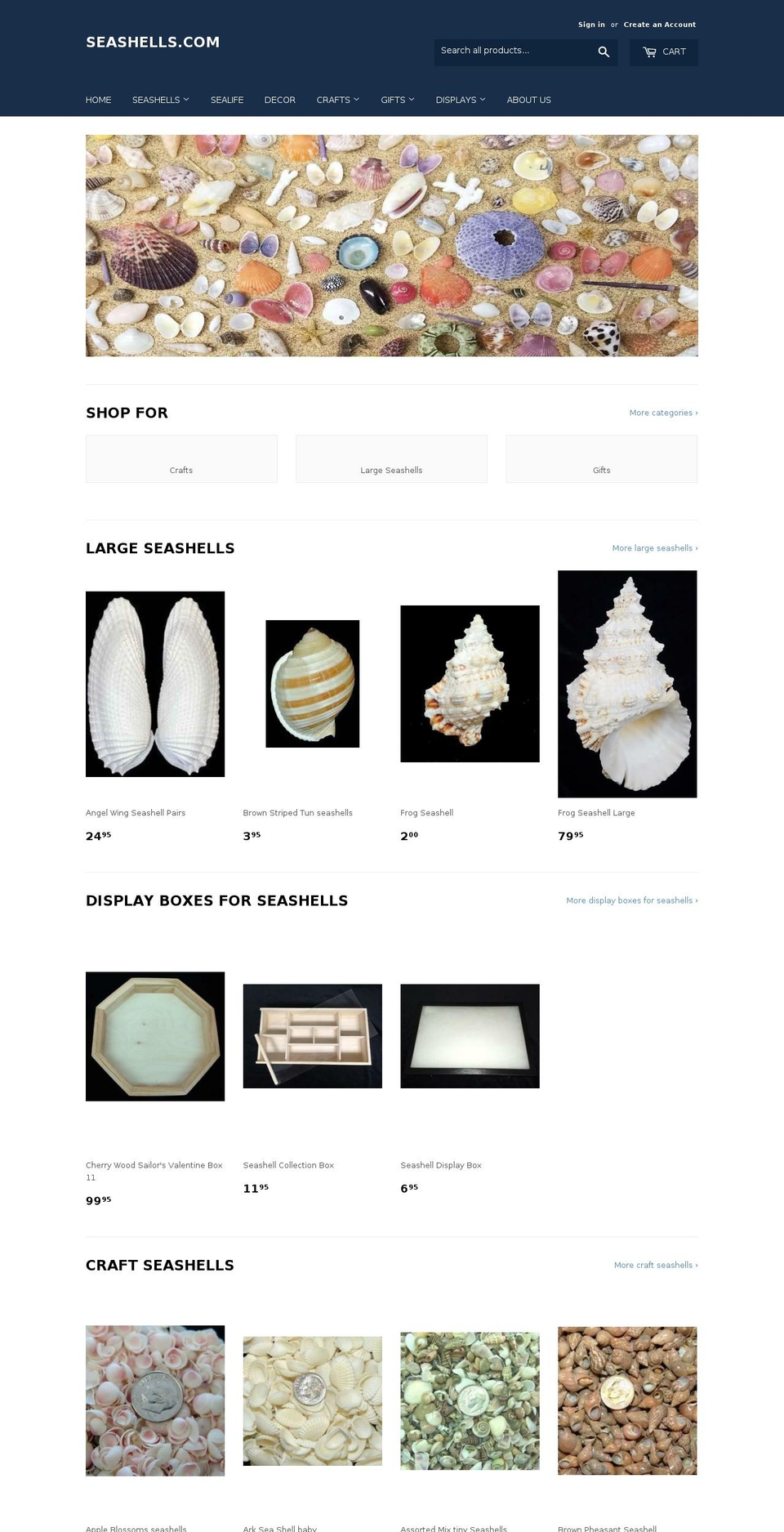sailorsvalentine.com — Shopify storefront screenshot