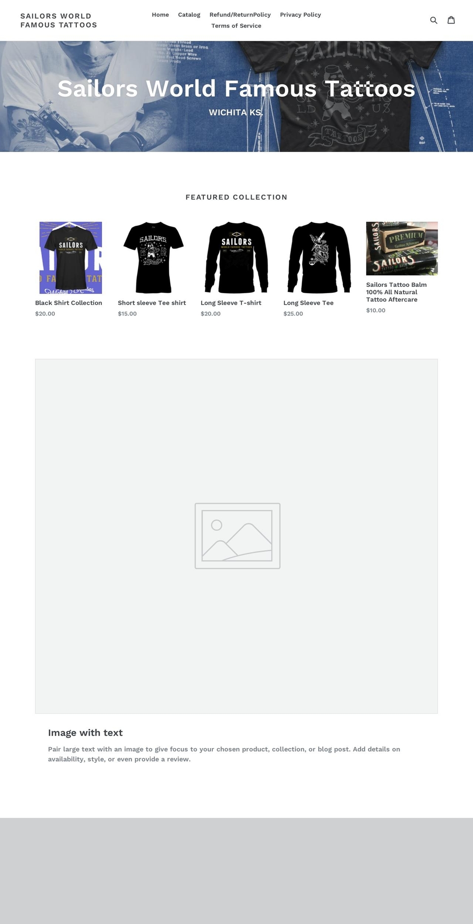 sailorswft.com shopify website screenshot