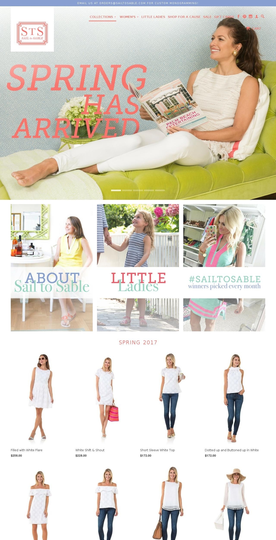 sailtosable.com shopify website screenshot