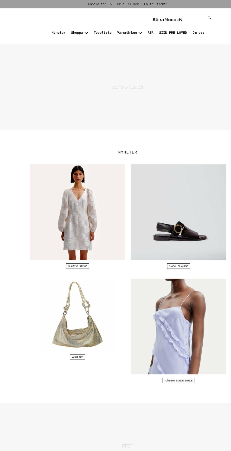 saininorden.se shopify website screenshot