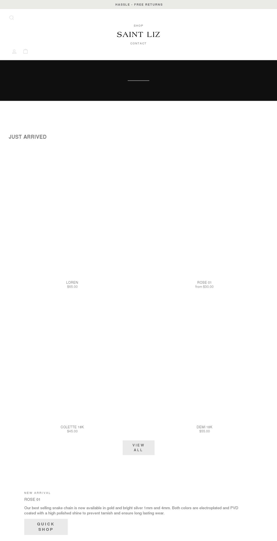 saint-liz.com shopify website screenshot