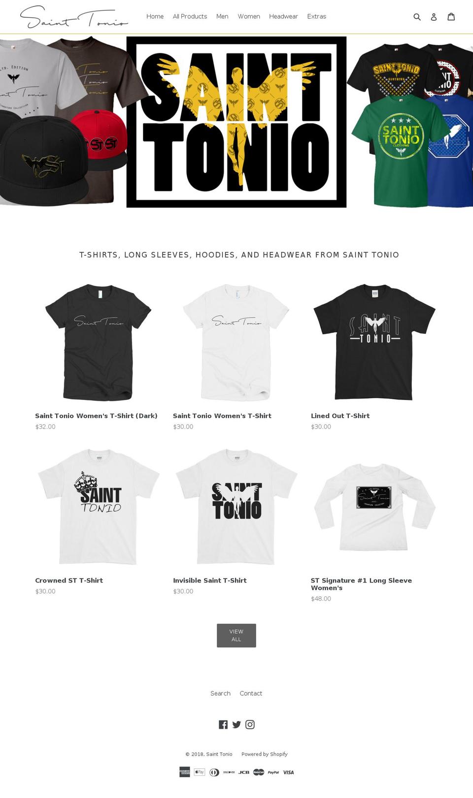 saint-tonio.com — Shopify storefront screenshot