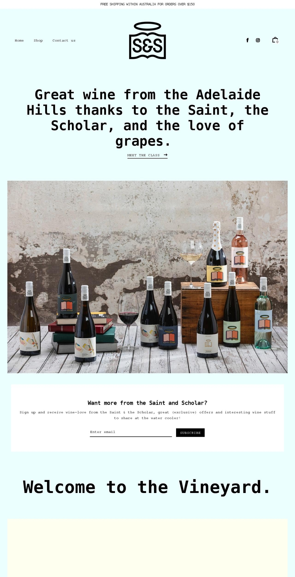 saintandscholar.com.au shopify website screenshot
