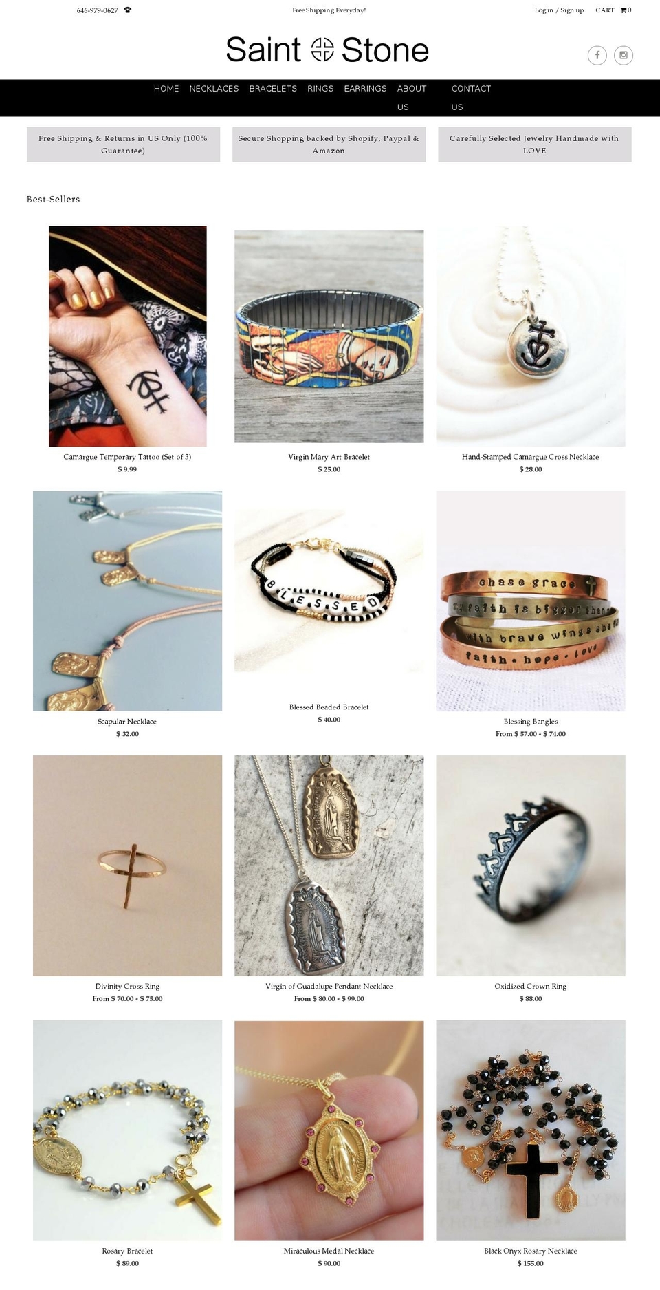 saintandstones.com shopify website screenshot