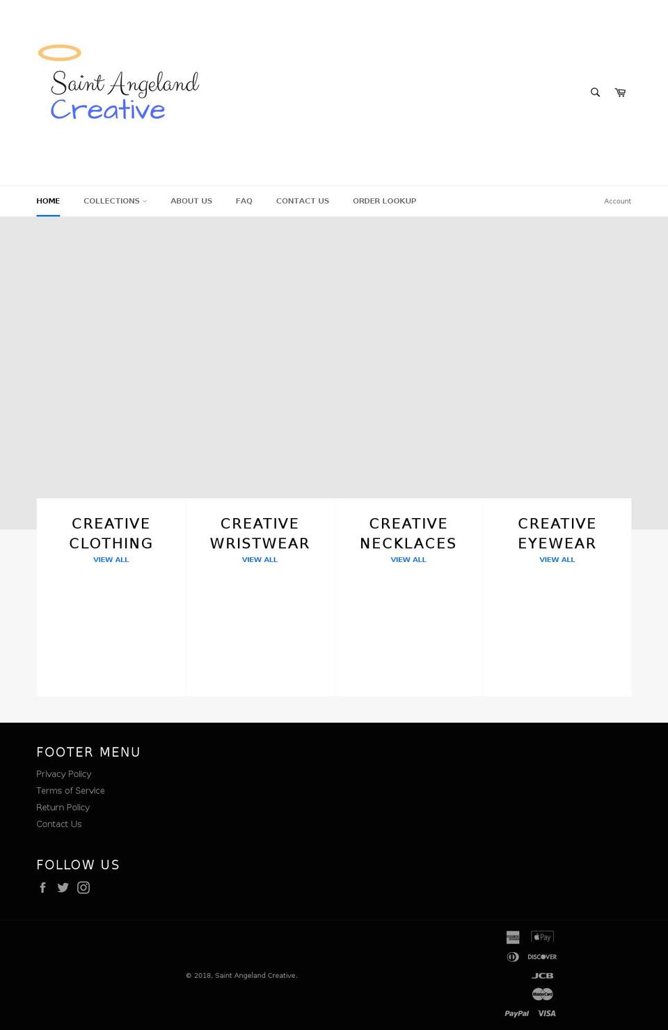 saintangelandcreative.com — Shopify storefront screenshot