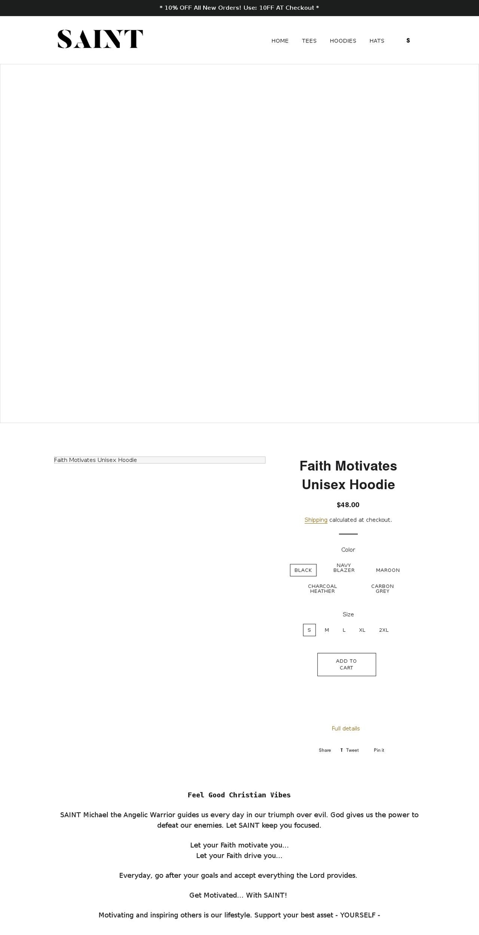 saintathletics.com shopify website screenshot