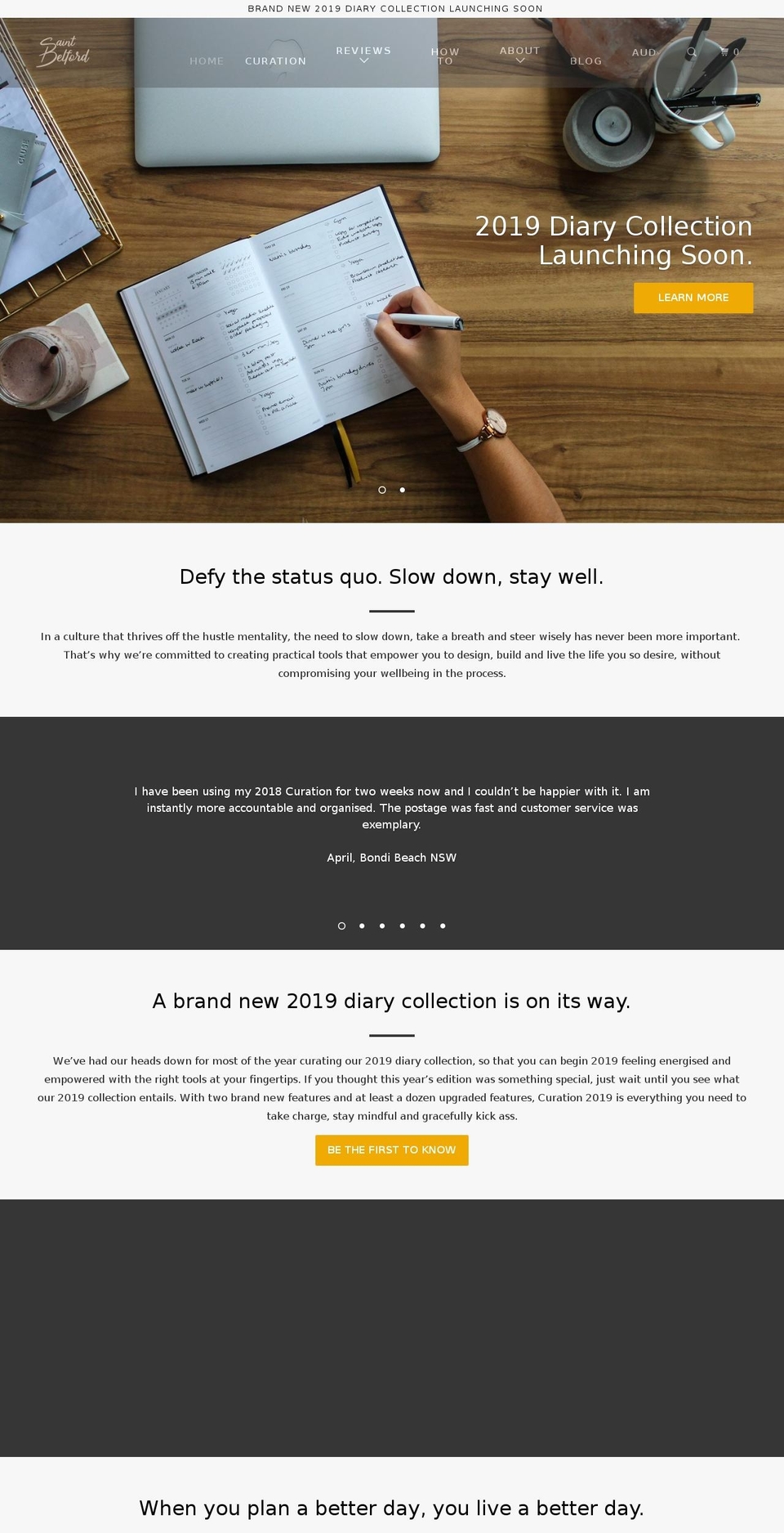 saintbelford.com — Shopify storefront screenshot