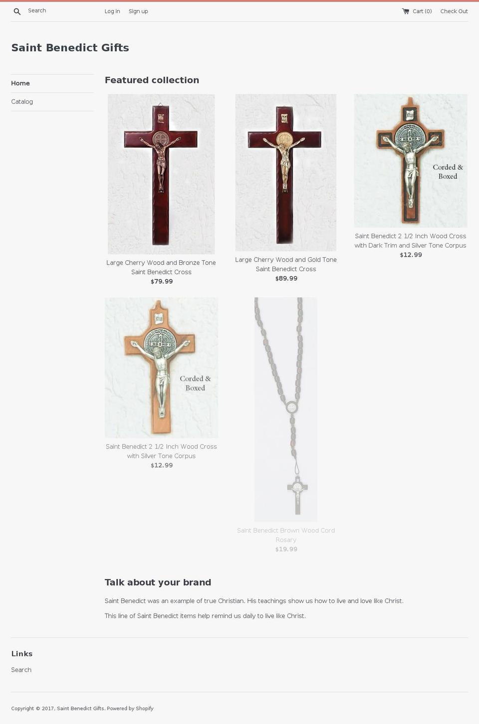 saintbenedictgifts.com shopify website screenshot