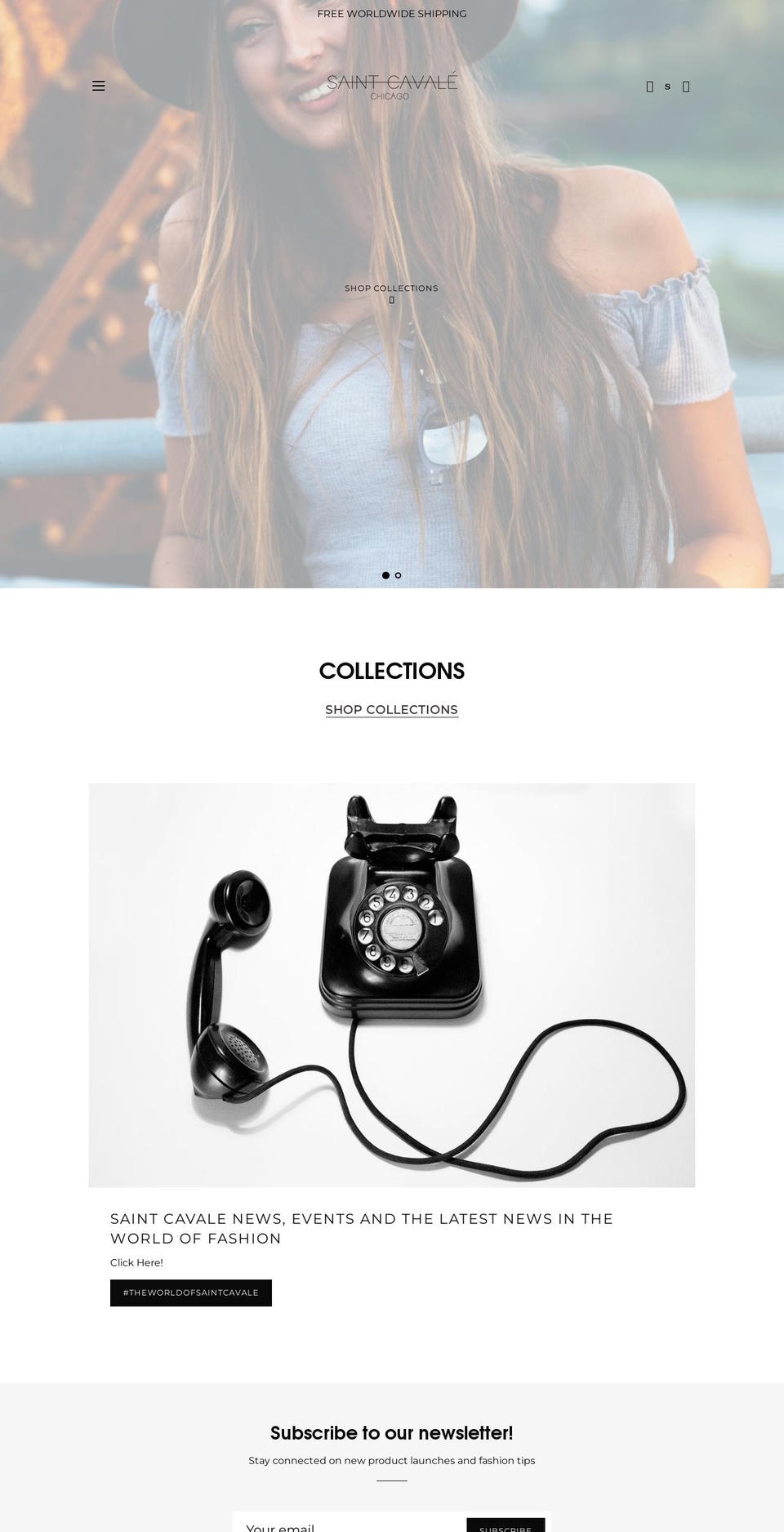 saintcavale.com — Shopify storefront screenshot