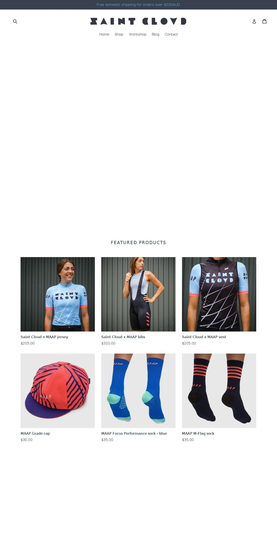 saintcloud.com.au shopify website screenshot