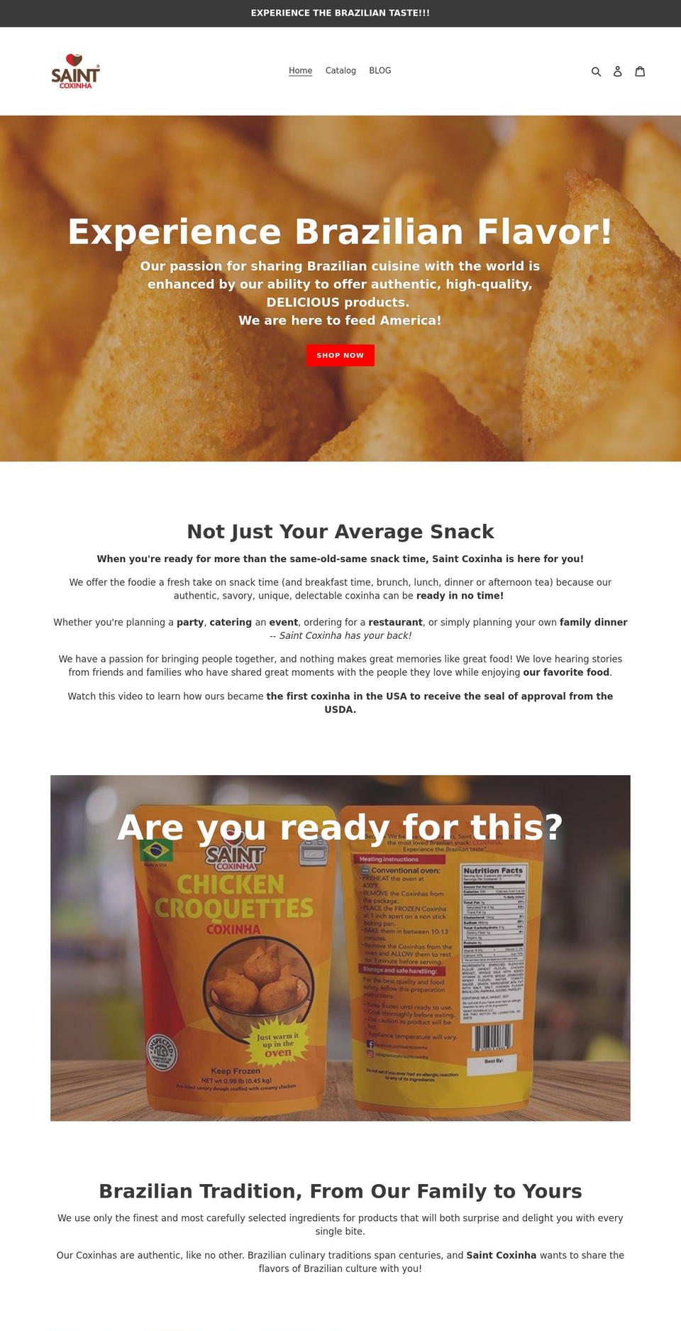 saintcoxinha.com shopify website screenshot