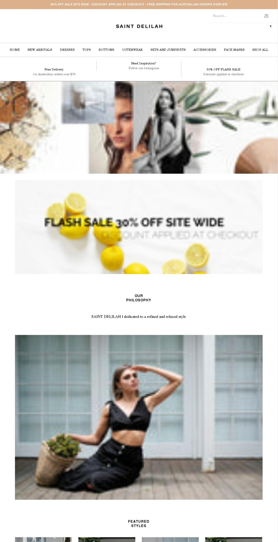 saintdelilah.com shopify website screenshot