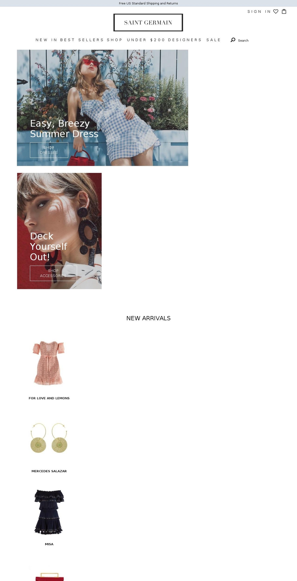 saintgermain.boutique shopify website screenshot