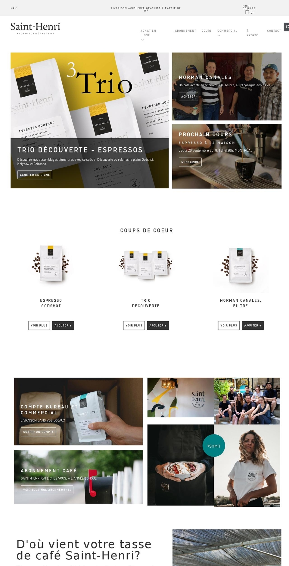 sainthenri.ca shopify website screenshot