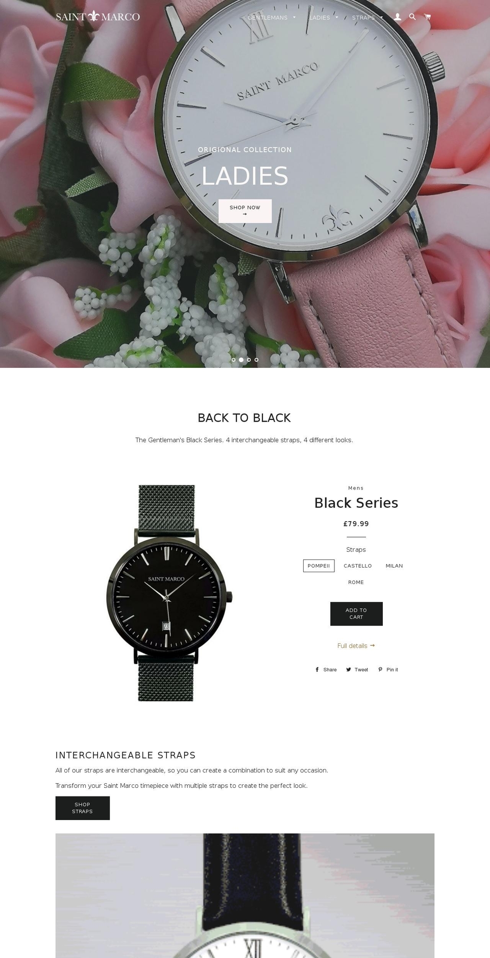 saintmarcowatches.com — Shopify storefront screenshot