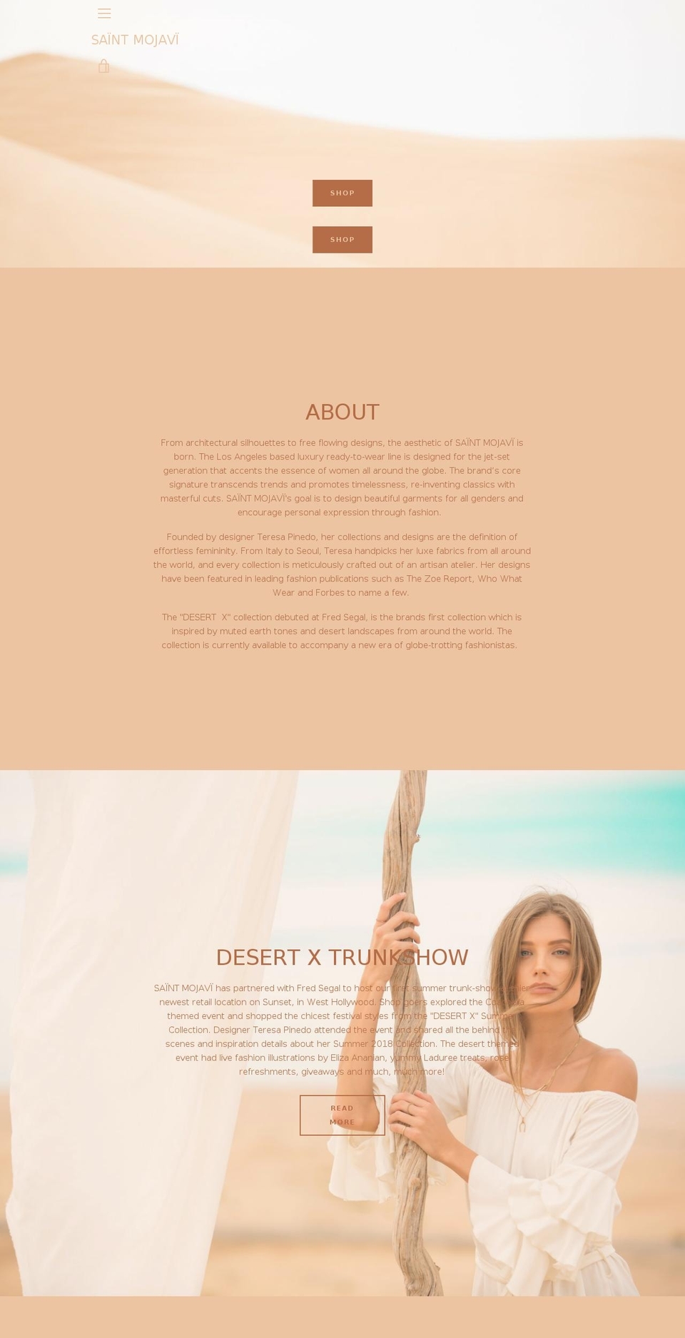 saintmojavi.com — Shopify storefront screenshot