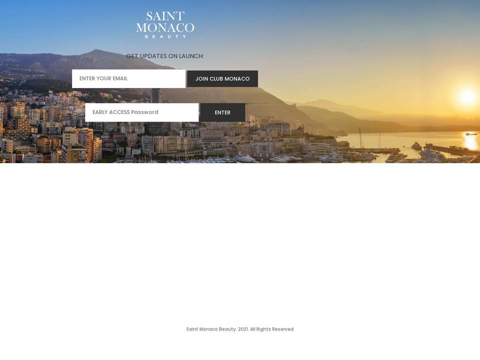 saintmonaco.com shopify website screenshot