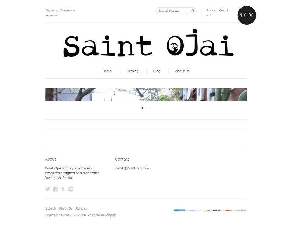 saintojai.com shopify website screenshot