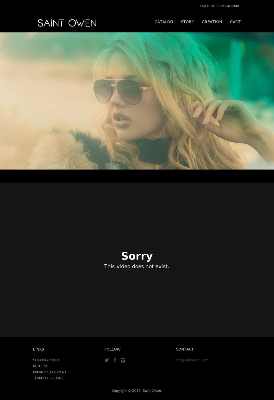 saintowen.com shopify website screenshot